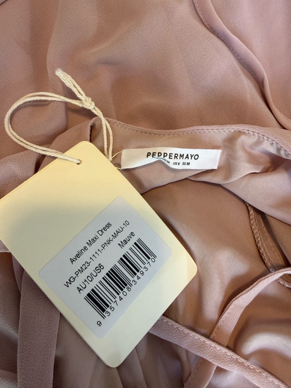 Peppermayo Blush Pink Tie-Front Slip Maxi Dress - Picture 6 of 6